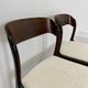 Set of 2 Baumann sled chairs in wood and terry fabric, 60s design