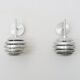 Pair of brushed aluminum Mercury wall lights by Eglo 90s