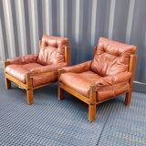 Paire de fauteuils S15 Pierre Chapo