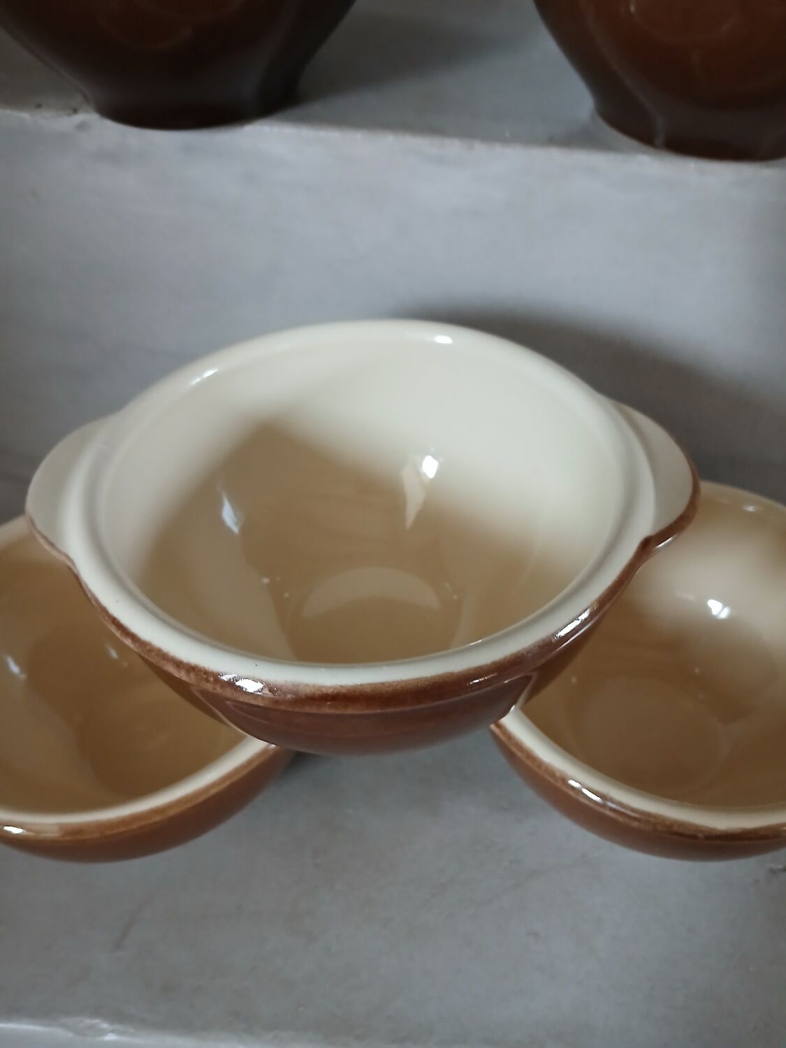 5 antique ear bowls Émile Henry