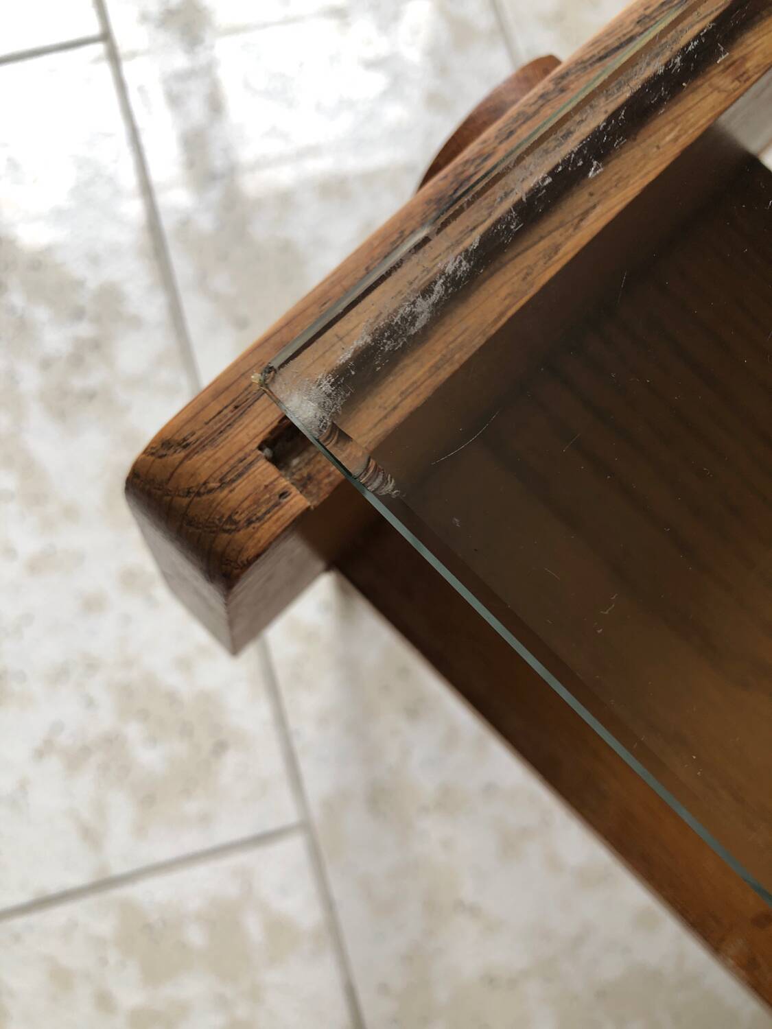 Scandinavian coffee table from the 60s glass top