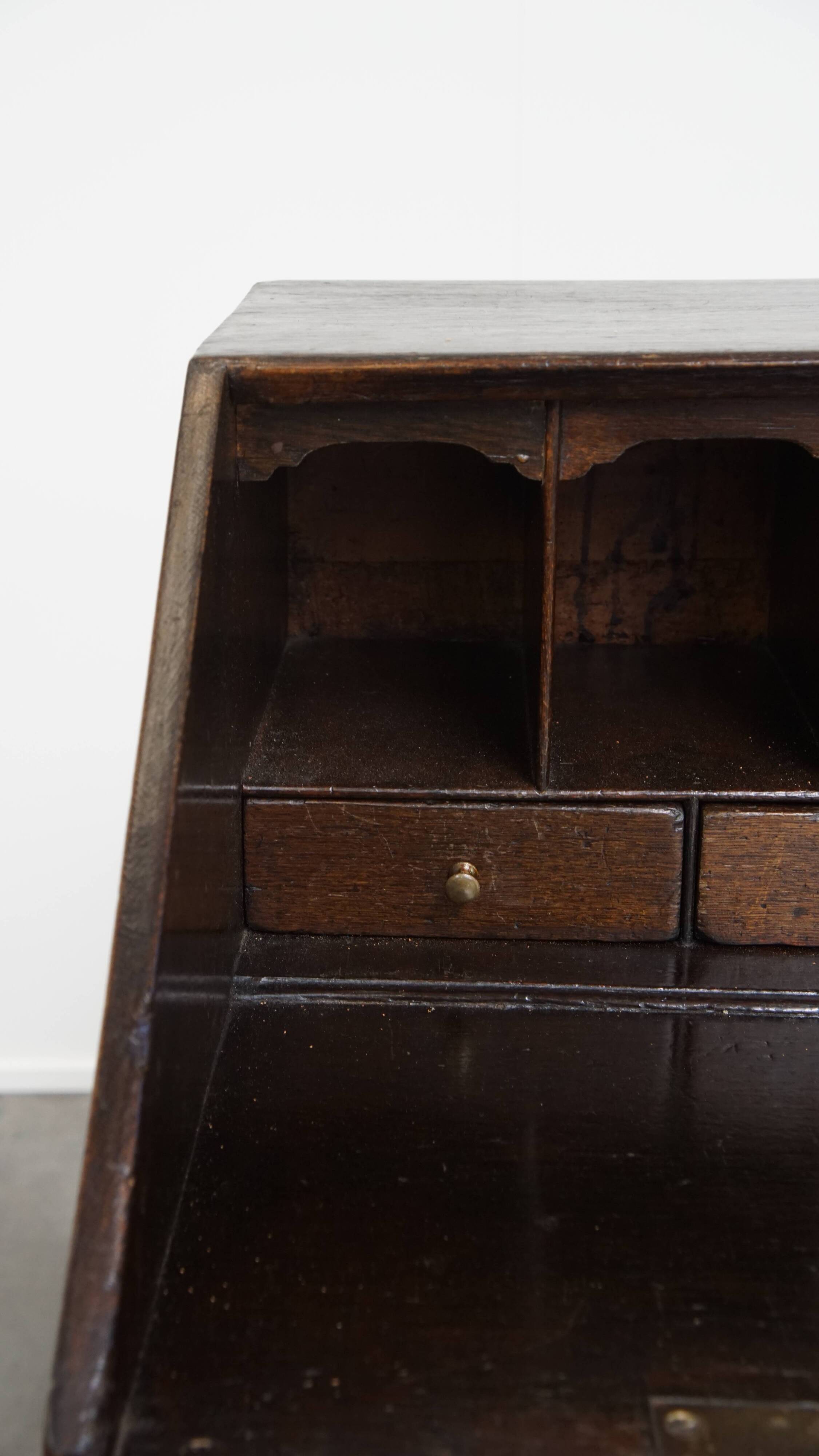 Antique English Oak Secretary / Chest of Drawers