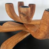 Scandinavian wooden candlestick 8 lights