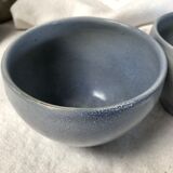 Set of 3 vintage blue sandstone bowls