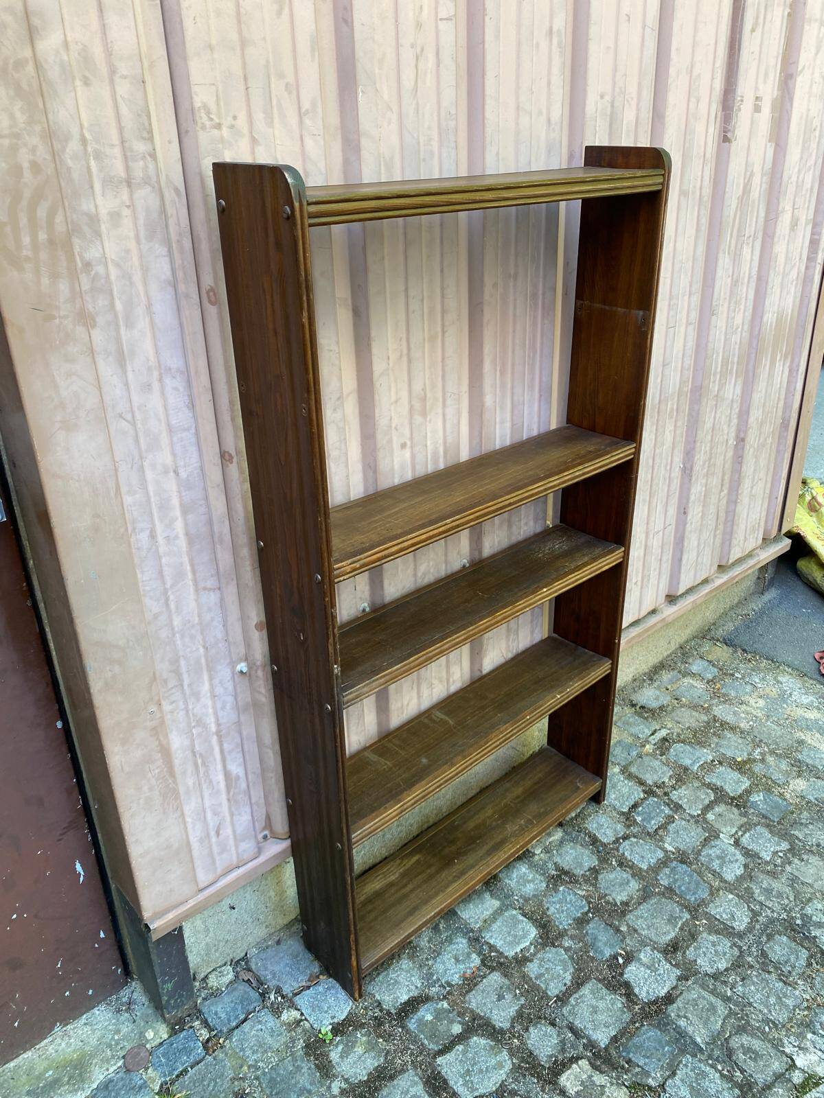 Vintage solid wood shelf from the 1930s.