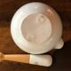 Porcelain mortar with pestle