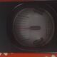 Mid-century Luxas retro scale Czech orange floral chrome vintage decor