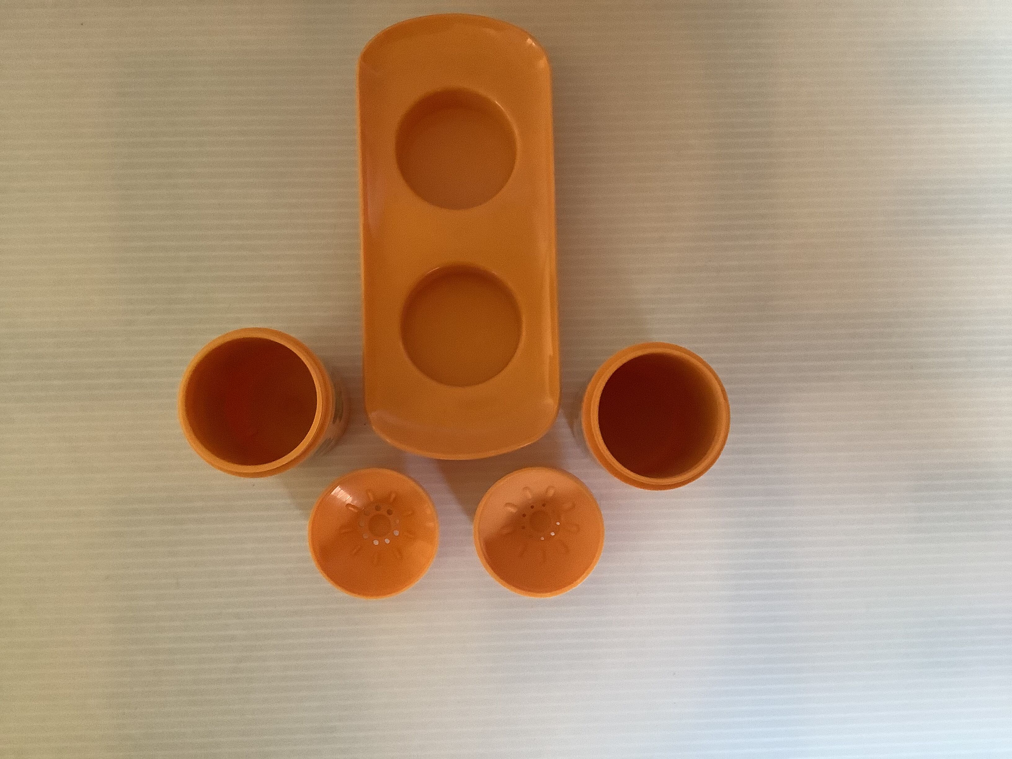 Emsa W Germany orange-yellow salt and pepper shaker