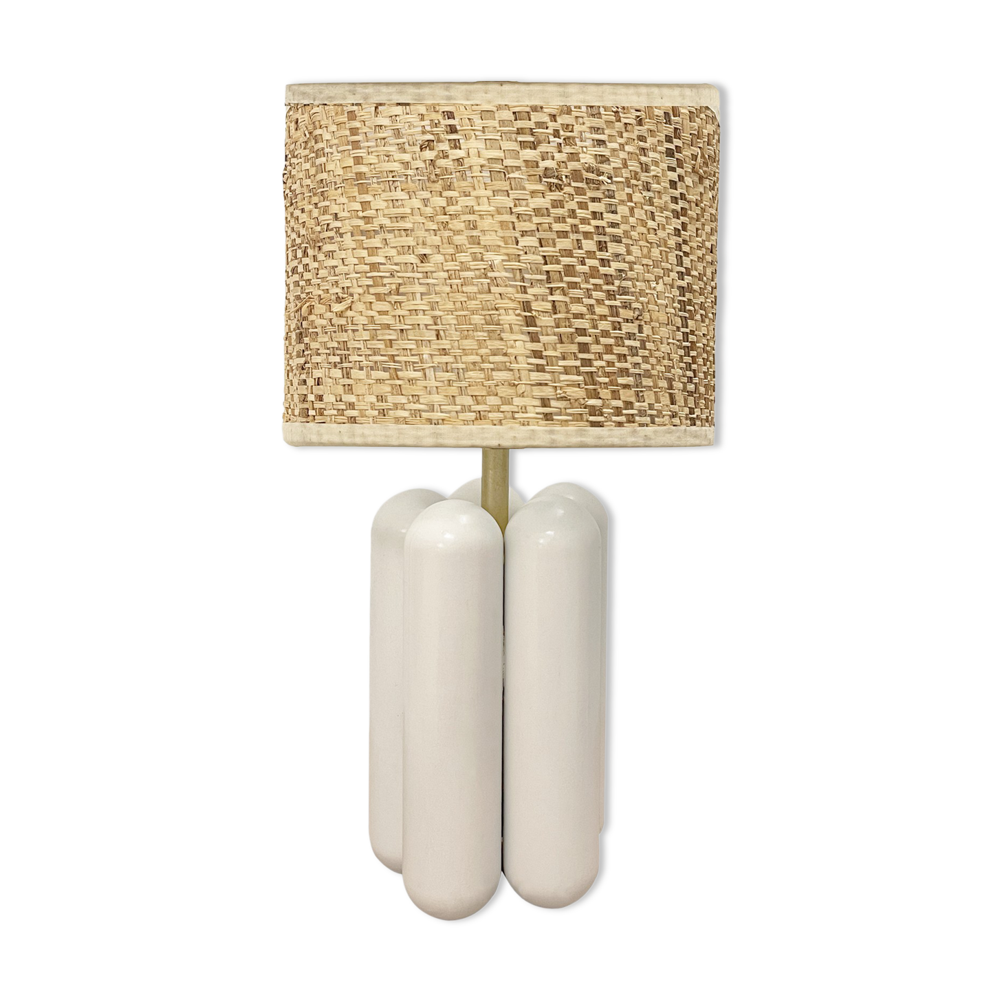 White Charlotte raffia lamp - Cosin Paris