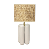 White Charlotte raffia lamp - Cosin Paris