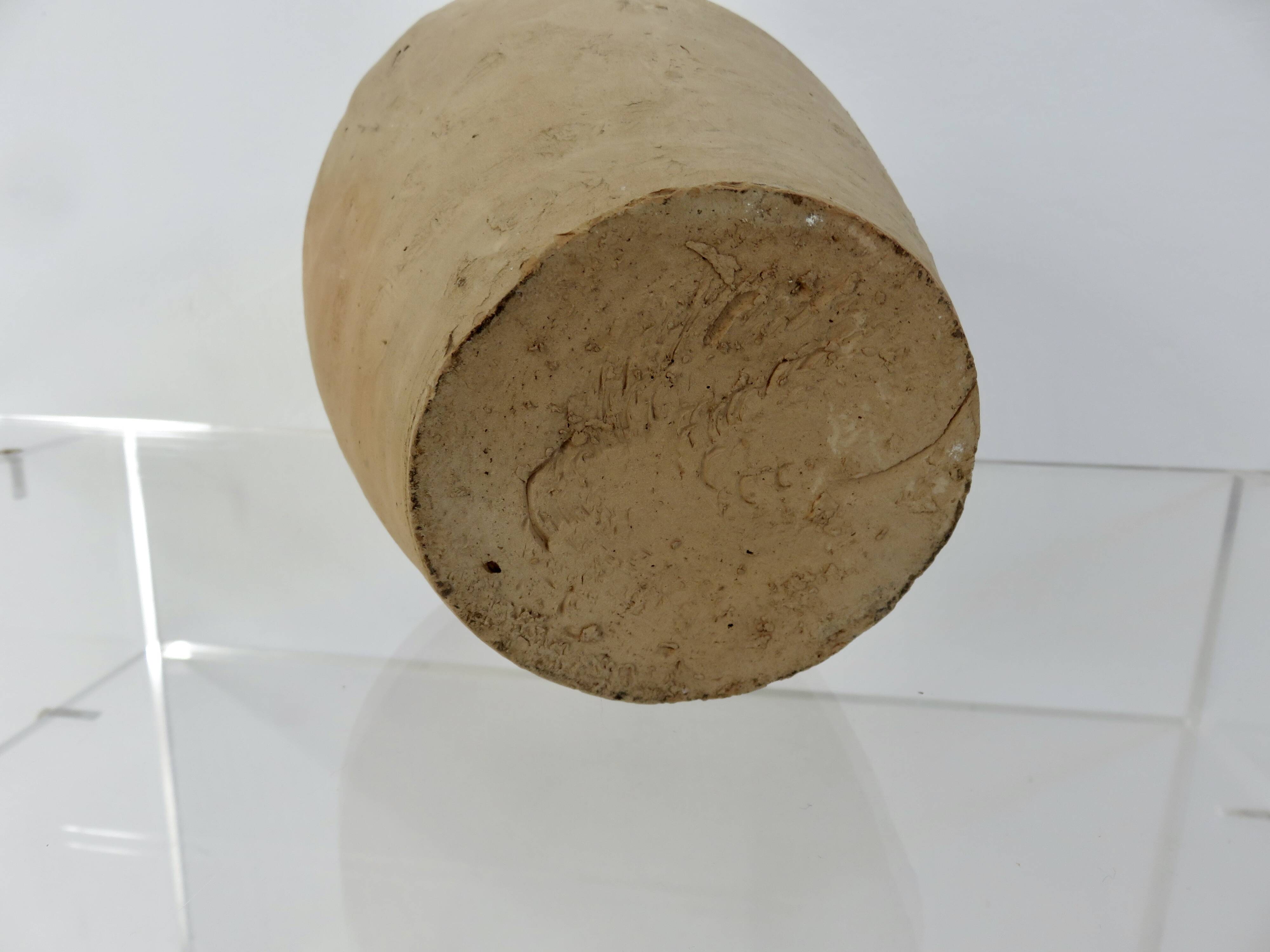 Jar, amphora, vase, in terracotta with handles, southern France, 1950