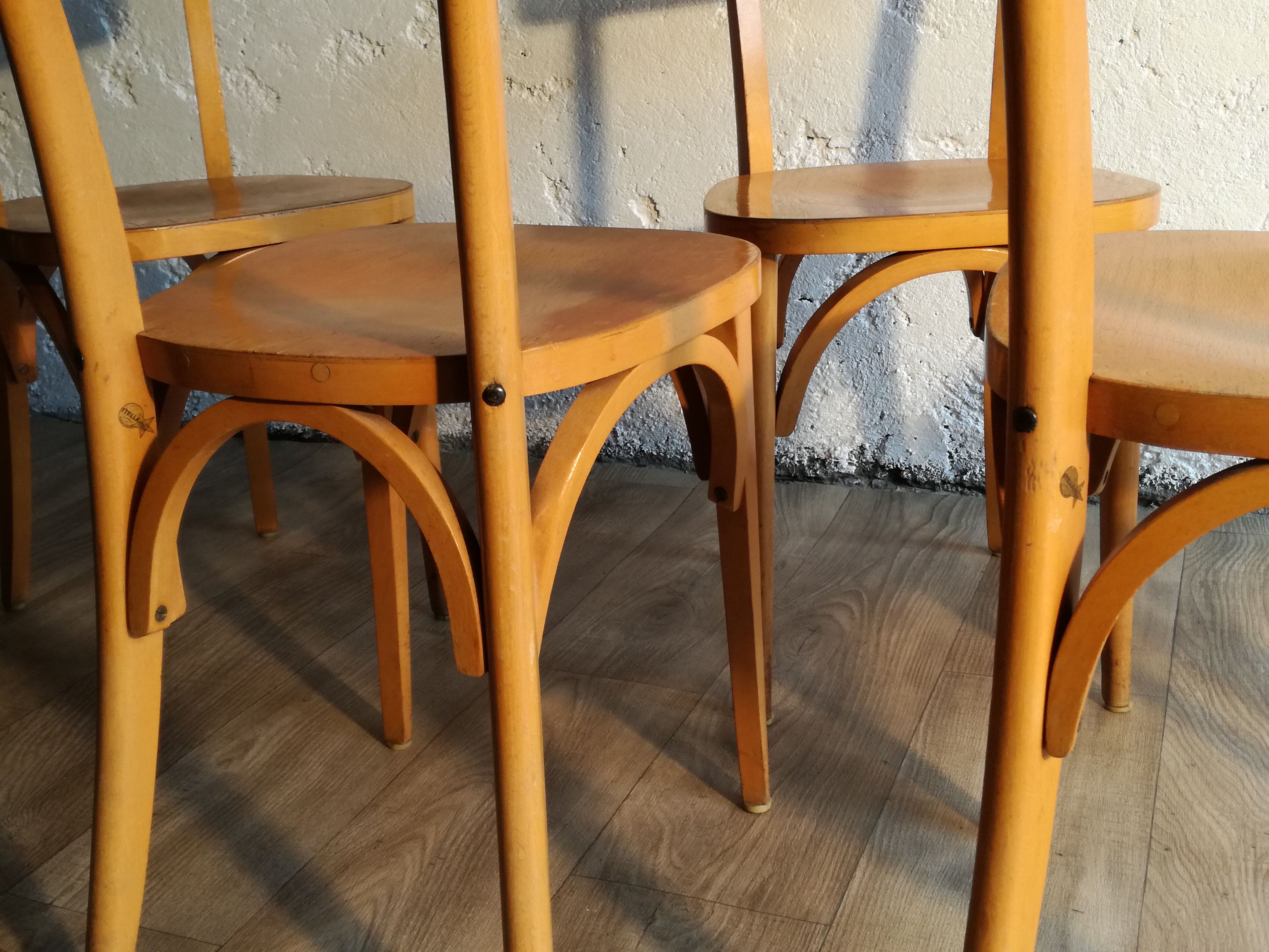 Série de 5 chaises bistrot Stella