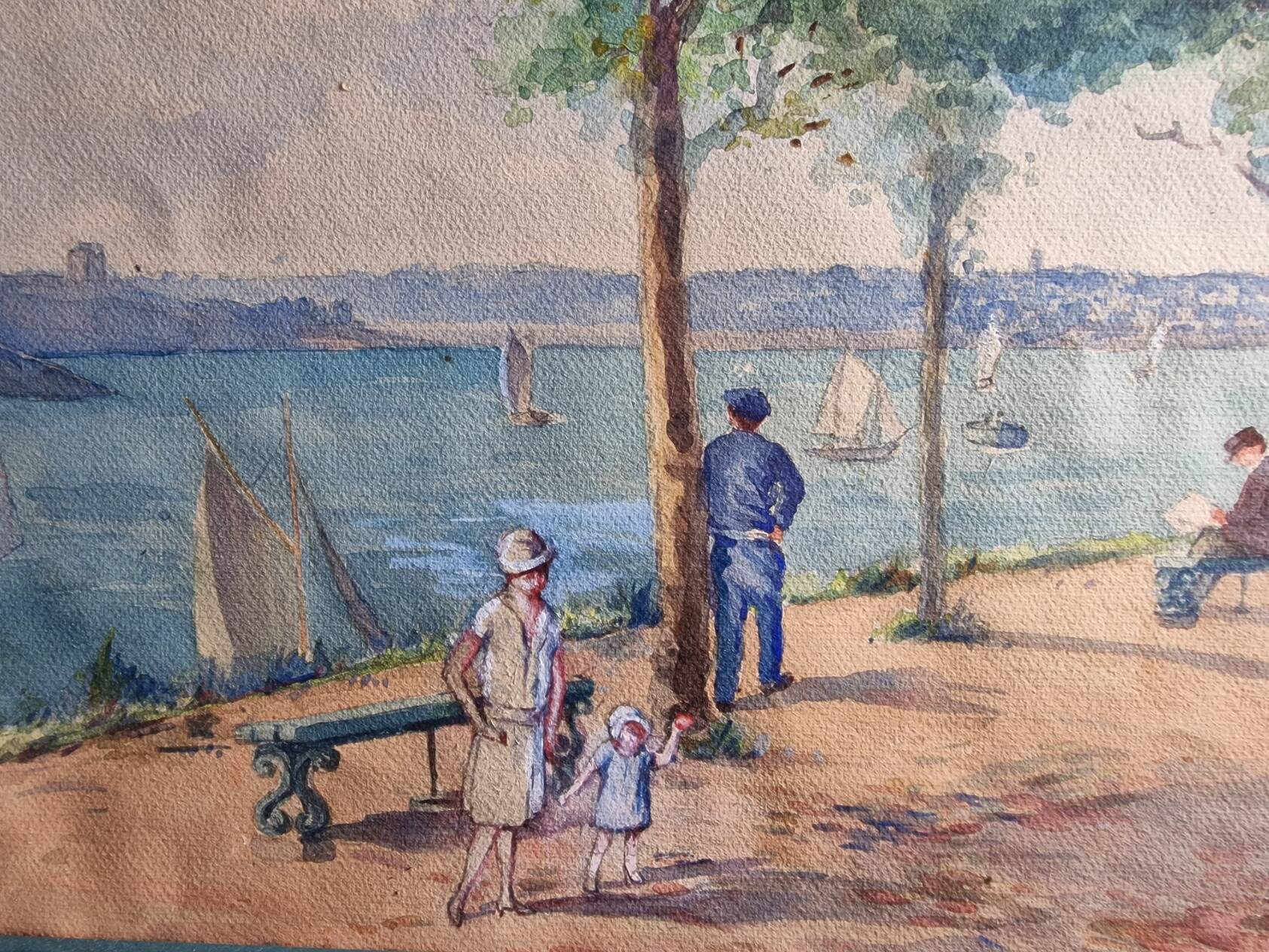 Watercolor signed g deplanche (1875-1945)