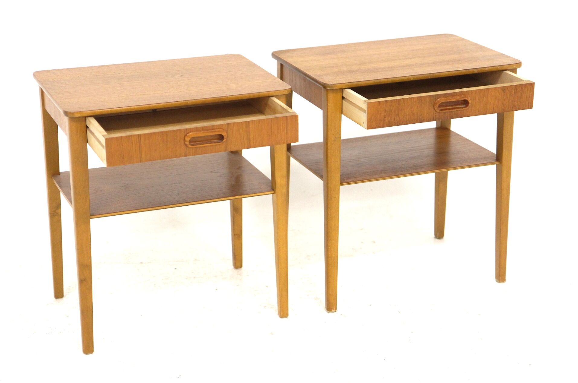 Pair of teak bedside tables, Björkås Möbelfabrik, 1960