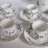 Pillivuyt & Cie breakfast service – 1900, 13 pieces, floral model