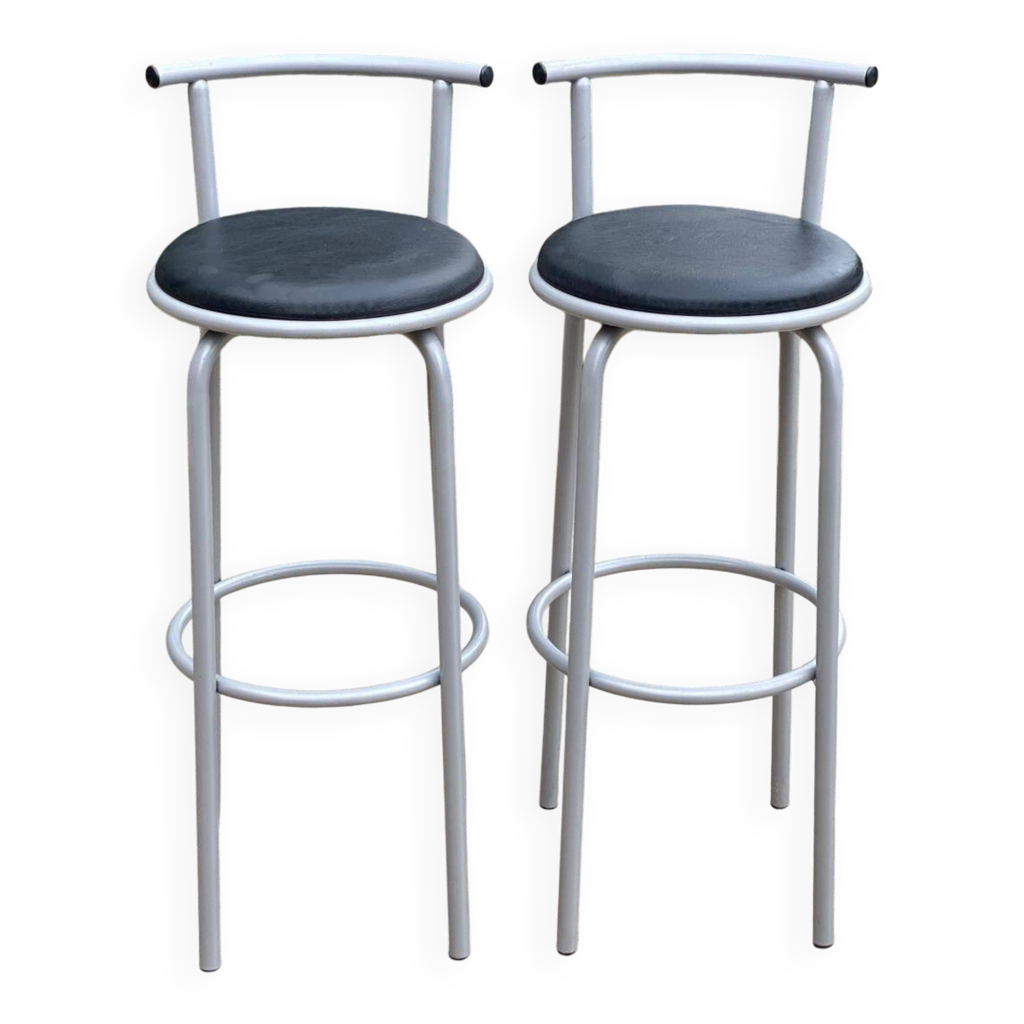paire-de-tabourets-de-bar-haut-industriel-acier-et-cuir-noir-85cm-selency