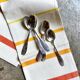 6 silver metal spoons