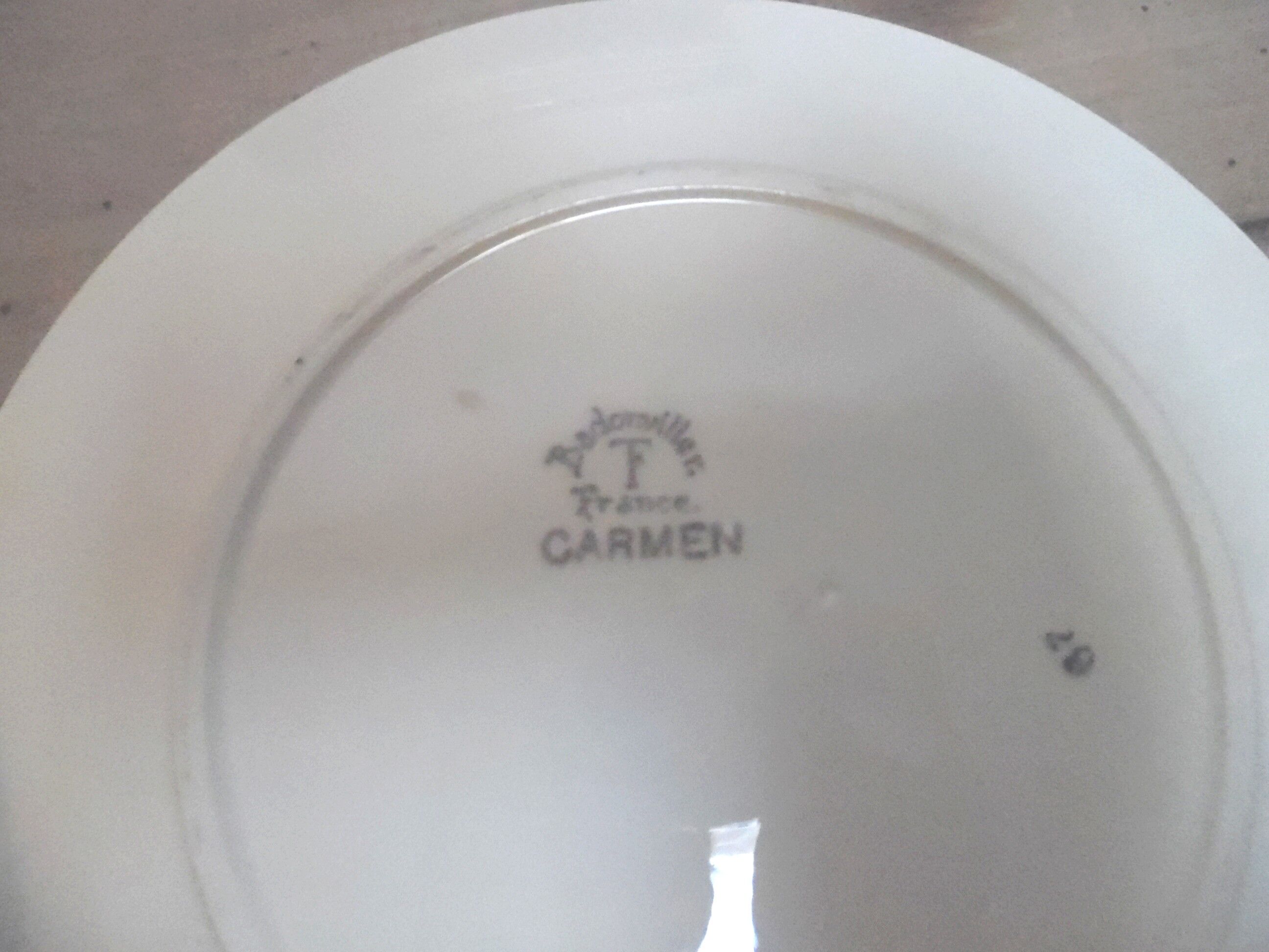 Six plates badonviller earthenware