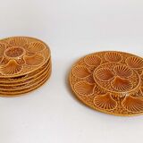 1-course service + 6 Longchamp caramel oyster plates