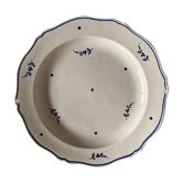 Set of 9 plates early 19th with faience twigs of Chantilly