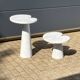 2x Eros Side table Angelo Mangiarotti Carrara marmer Nieuwstaat!