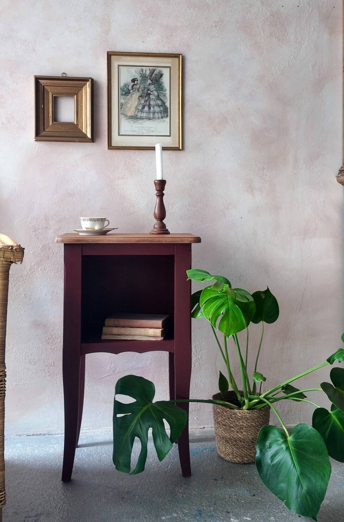 Renovated antique bedside table
