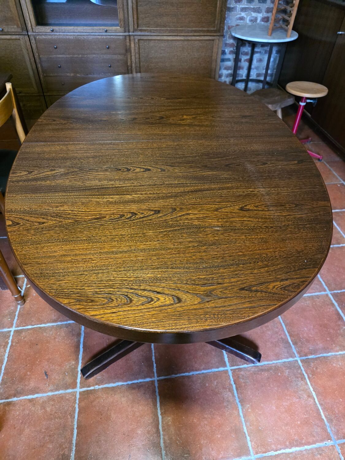 Table Baumann extensible en chêne des années 60