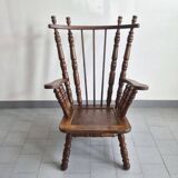 Pair of vintage brutalist armchairs from the 1970s.