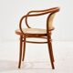 Beech and rattan armchair