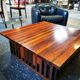Table basse XL design vintage en bois exotique