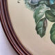 Peinture sur soie bouquet de fleurs dans cadre ovale