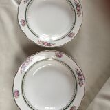 6 vintage hollow plates Digoin Sarreguemines model Trianon