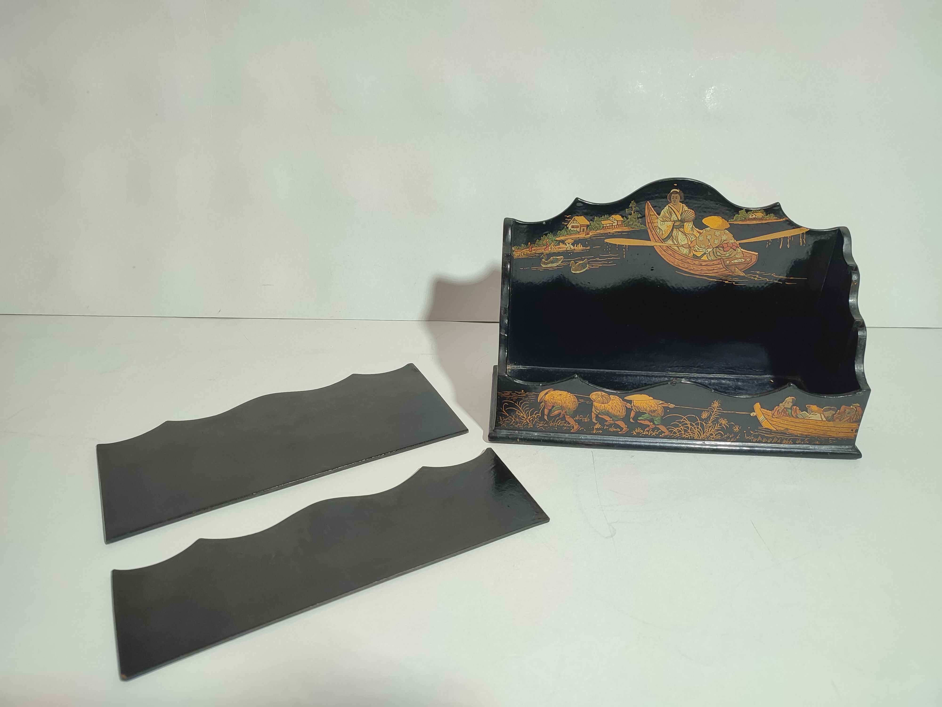 Letter holder Napoleon III Boiled cardboard