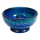 Mid-century candle holder Aldo Londi Bitossi Rimini Blue enamel, 1950s