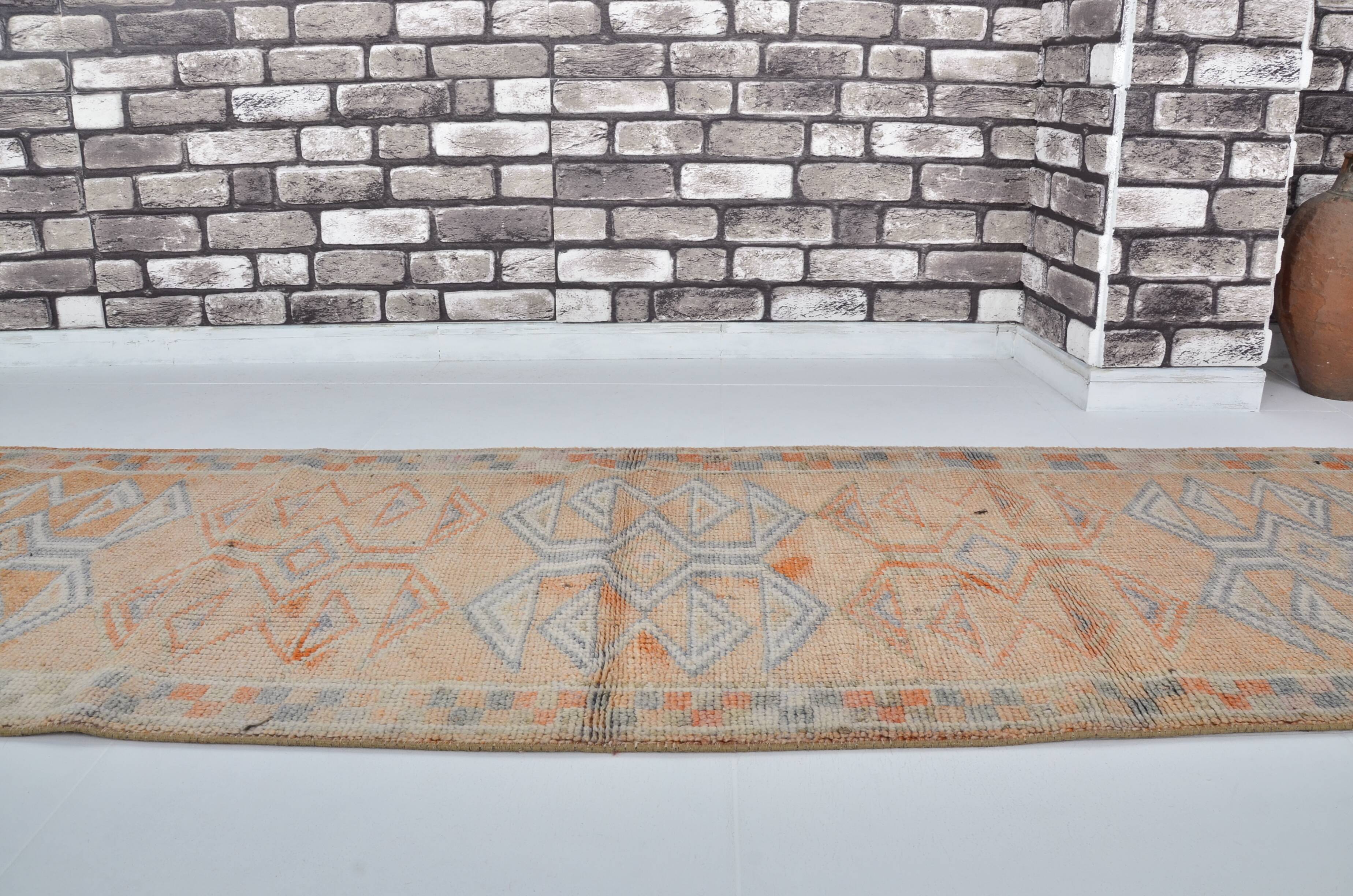 Neutral Oushak Handknotted Runner sku 2114
