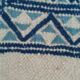 Blue and white Berber carpet wool 120 x 68 cm