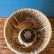 60s lamp in stone with artisanal rope shade