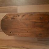 Low milking stool in waxed wood