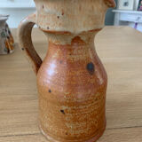 Handmade stoneware pitcher