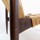 Pair of lounge chairs in woven jute rope and solid wood