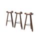 3x Vintage Spanish brutalist ‘Marbella’ stool by Confonorm, 70s