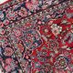 Handmade 1920s Persian Kashan rug 134 x 208 cm - deep ruby & indigo (1C1194)