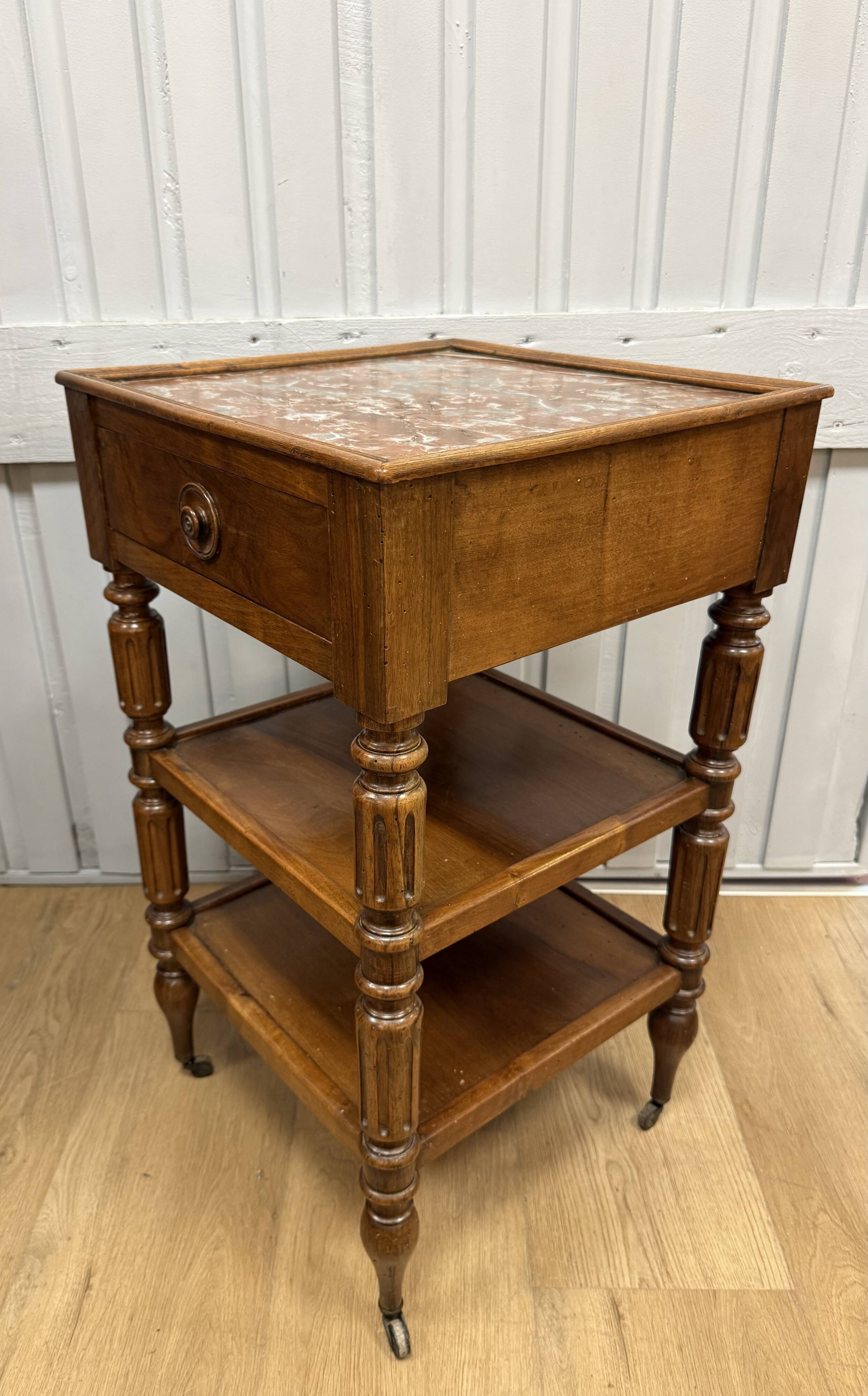 small walnut side table