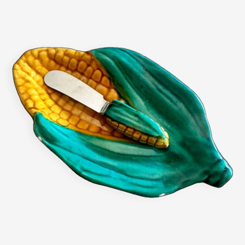 Vallauris corn-shaped butter dish