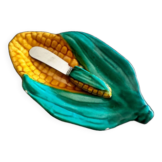 Vallauris corn-shaped butter dish