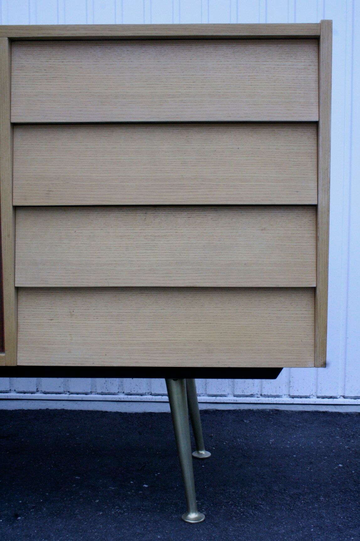 Midcentury sideboard with brass legs