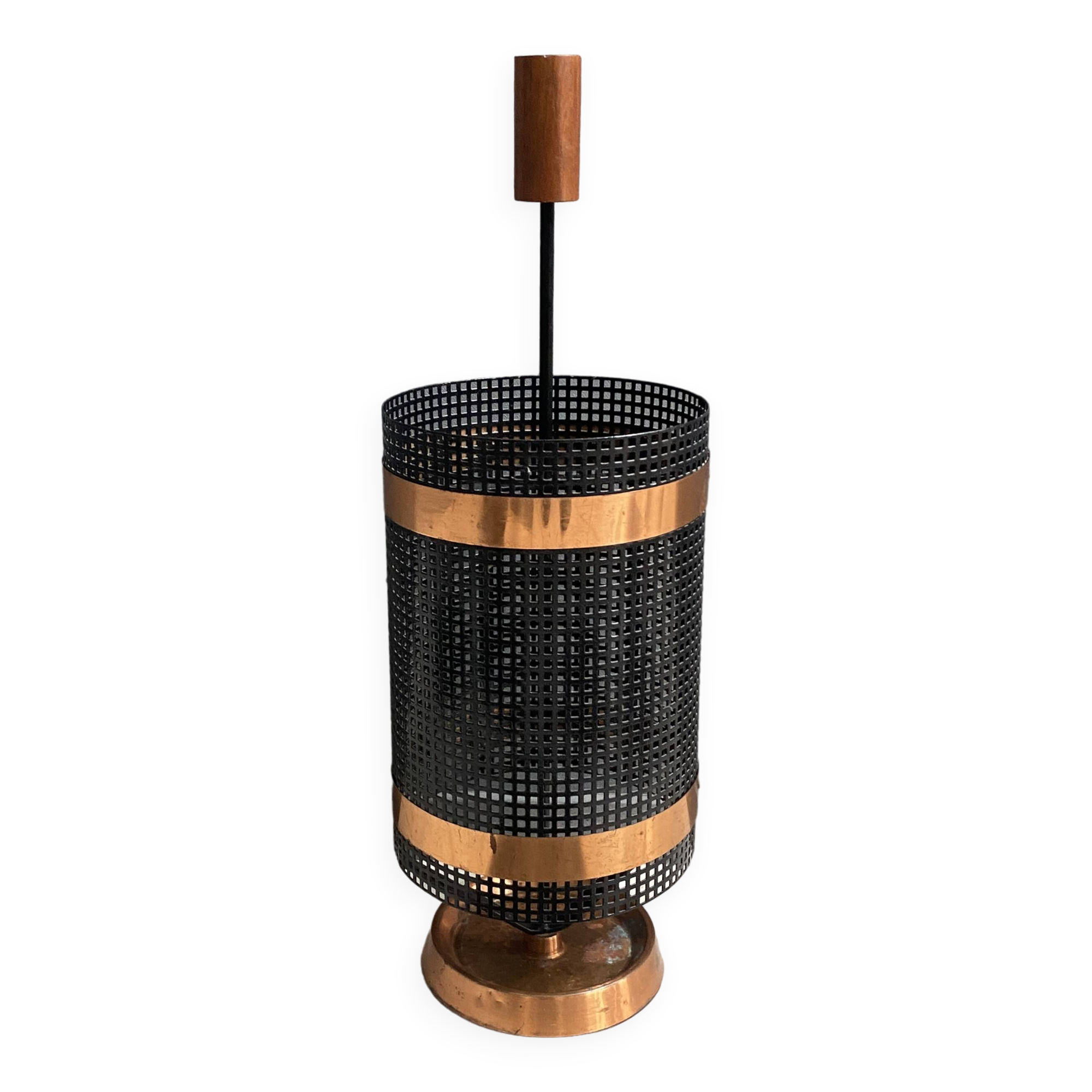 Metal and teak Umbrella stand 1960s