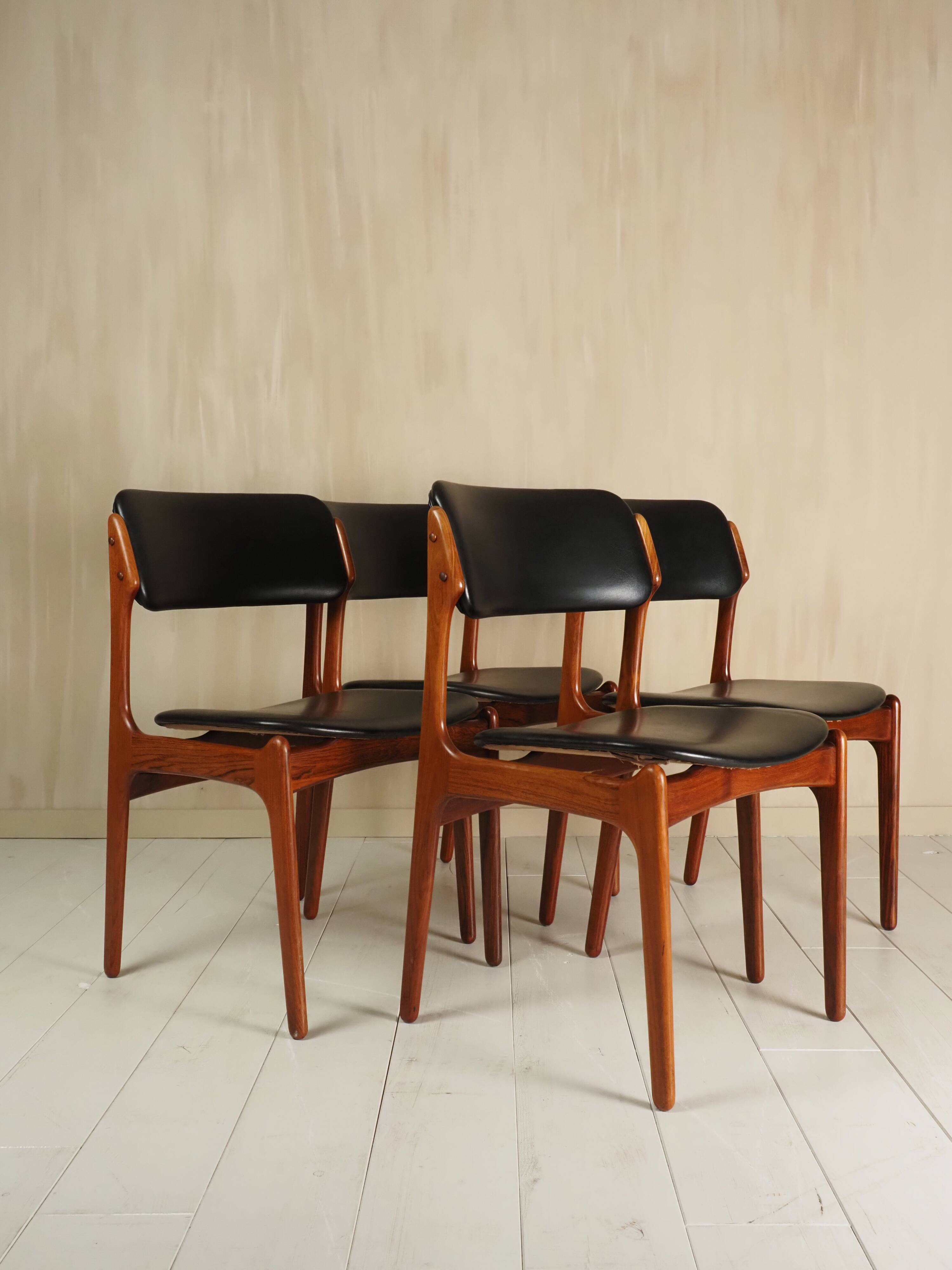 Model 49 dining chairs by Erik Buck for OD Møbler, 1960s