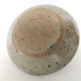 Enamelled sandstone candlestick