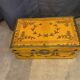Chinese leather box with floral decor